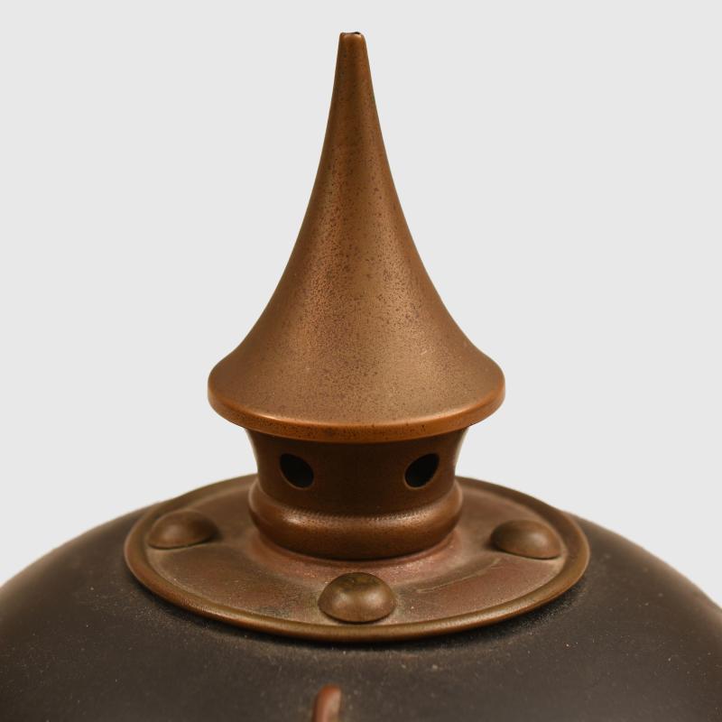 GERMAN WWI SAXON BATTLEFIELD PICK-UP PICKELHAUBE.