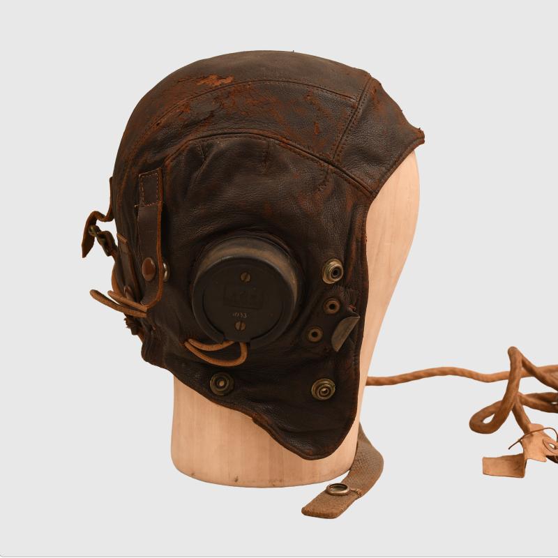 BRITISH WWII RAF C TYPE FLYING HELMET.