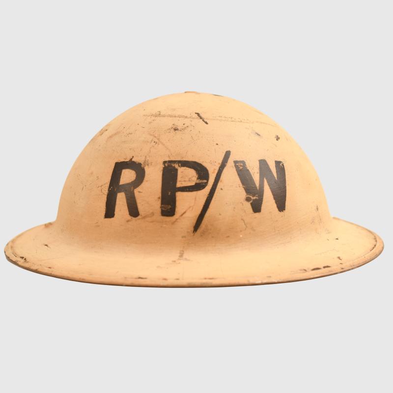 BRITISH WWII RESCUE PARTY WARDEN BRODIE HELMET.