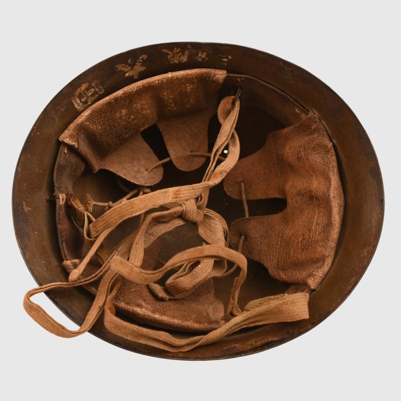 JAPANESE WWII TYPE 90 NAVY COMBAT HELMET.