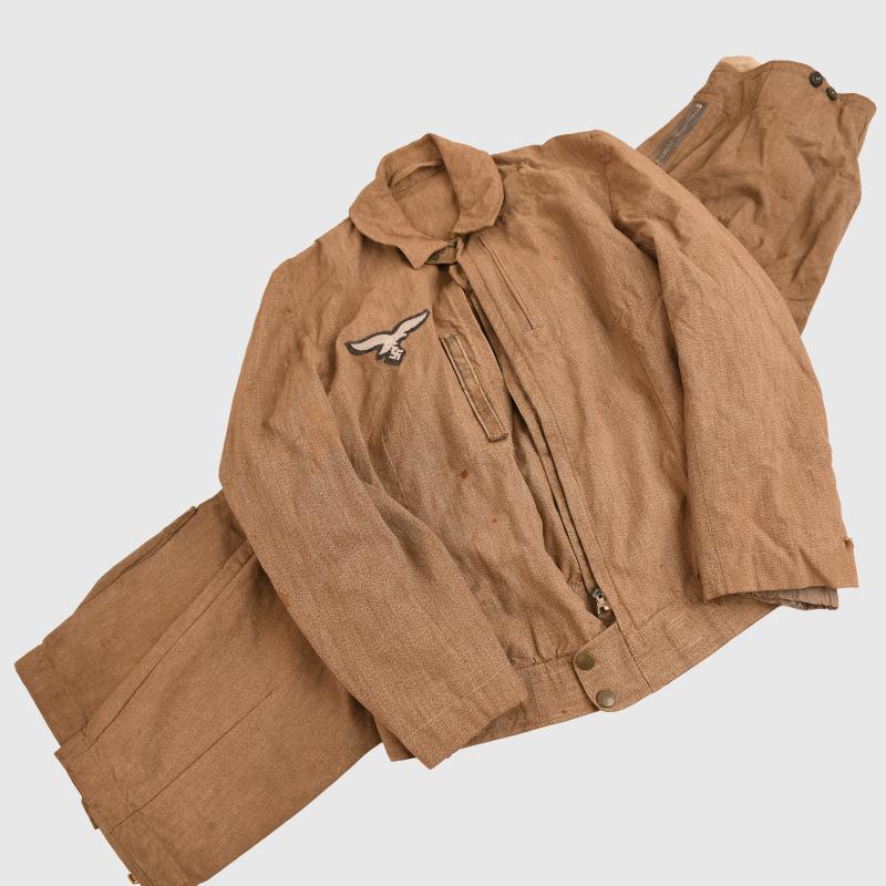 GERMAN WWII LUFTWAFFE TWO-PIECE SUMMER SUIT.