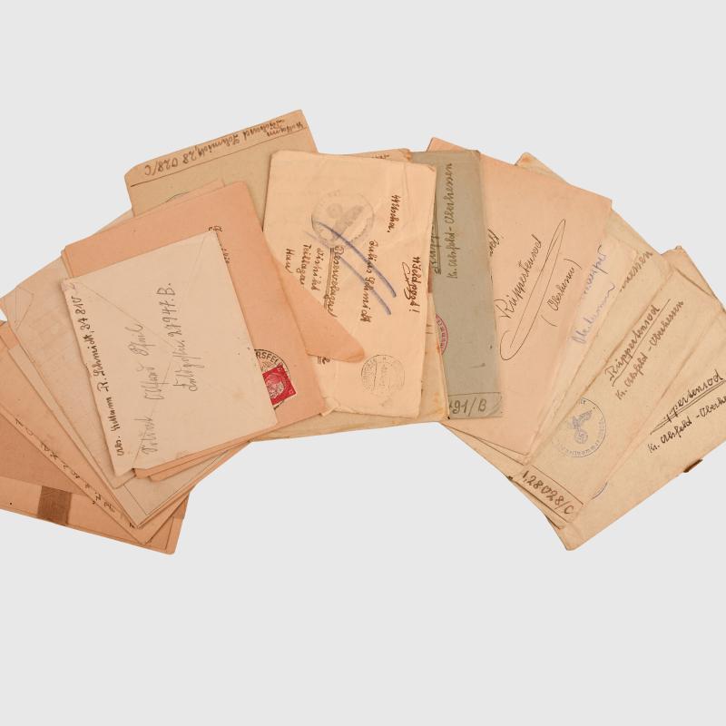 GERMAN WWII WAFFEN SS DIVISION FRUNDSBERG LETTERS.