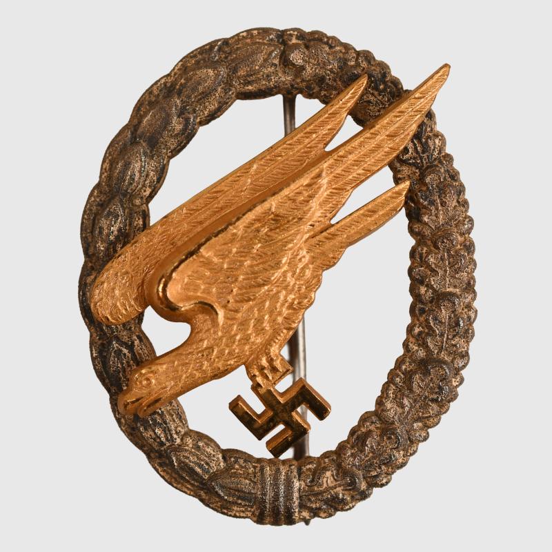 GERMAN WWII LUFTWAFFE PARATROOPER BADGE BY GWL.