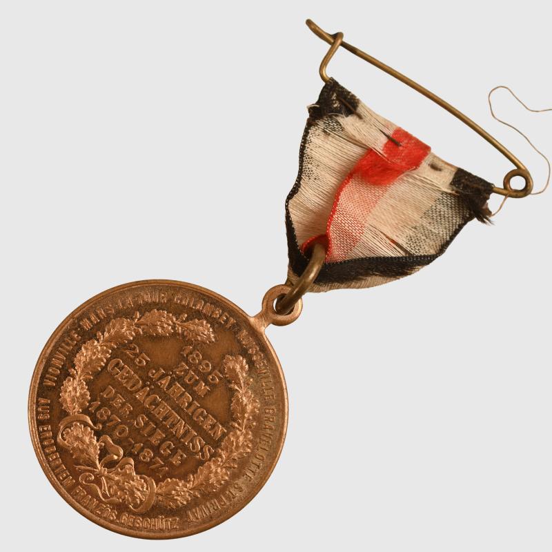 GERMAN WWI FRANCO PRUSSIAN WAR 25 YEAR JUBILEE MEDAL.