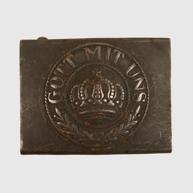 GERMAN WWI PRUSSIAN FIELD GREY ENLISTED MANS BELT BUCKLE.