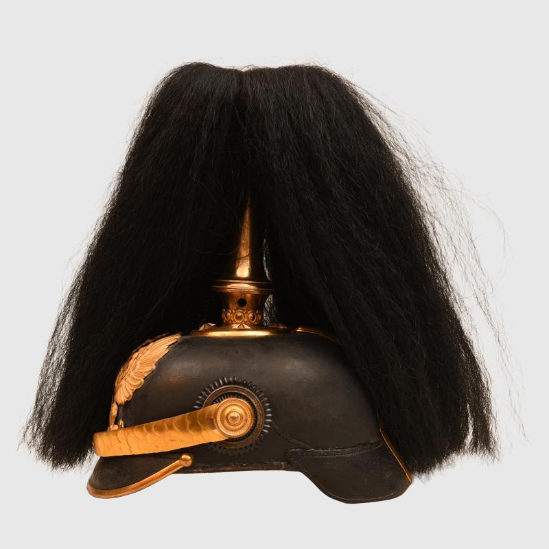 GERMAN WWI PRUSSIAN FUSILIER REGIMENT NO.80 OFFICERS PARADE HELMET.