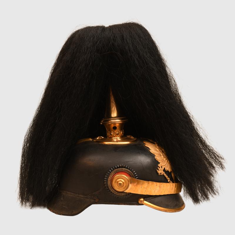GERMAN WWI PRUSSIAN FUSILIER REGIMENT NO.80 OFFICERS PARADE HELMET.