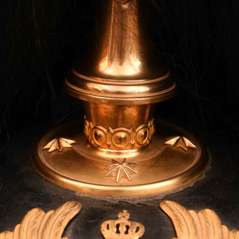 GERMAN WWI PRUSSIAN FUSILIER REGIMENT NO.80 OFFICERS PARADE HELMET.