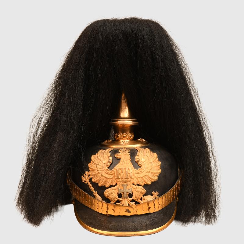 GERMAN WWI PRUSSIAN FUSILIER REGIMENT NO.80 OFFICERS PARADE HELMET.