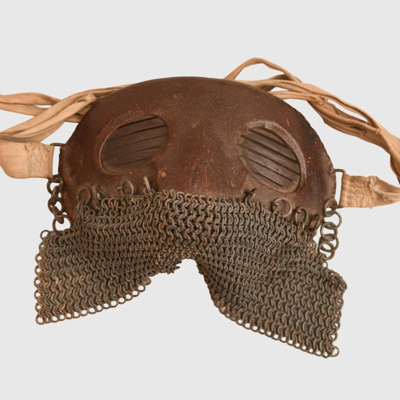 BRITISH WWI TANK CREW PROTECTIVE FACE MASK.