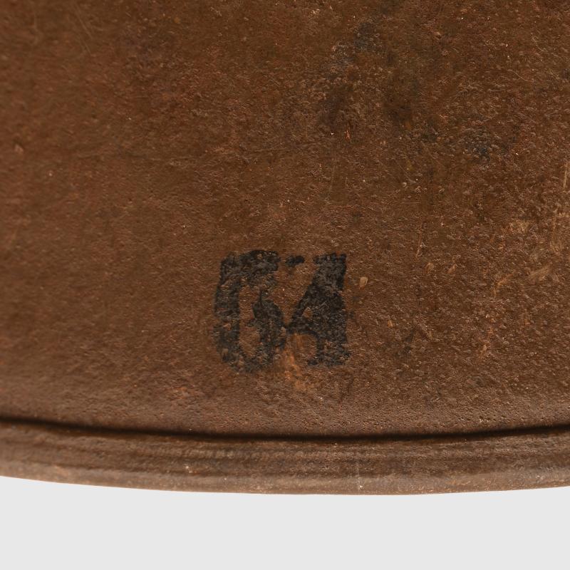 GERMAN WWI M.18 EAR CUT OUT HELMET.