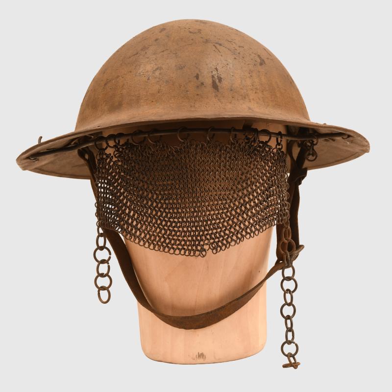 BRITISH WWI 1ST PATTERN CRUISE VISOR BRODIE HELMET.