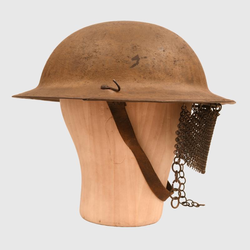 BRITISH WWI 1ST PATTERN CRUISE VISOR BRODIE HELMET.
