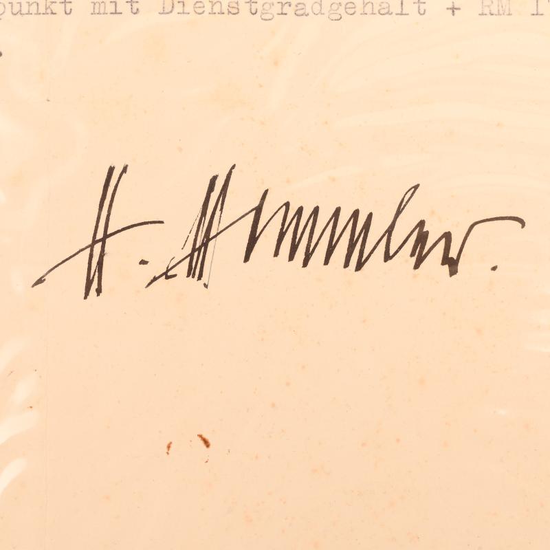 GERMAN WWII HEINRICH HIMMLER SIGNED LETTER.