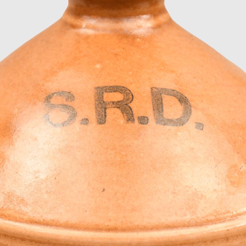 BRITISH WWII SOUP CONTAINER WITH RARE WEBBING CARRIER.