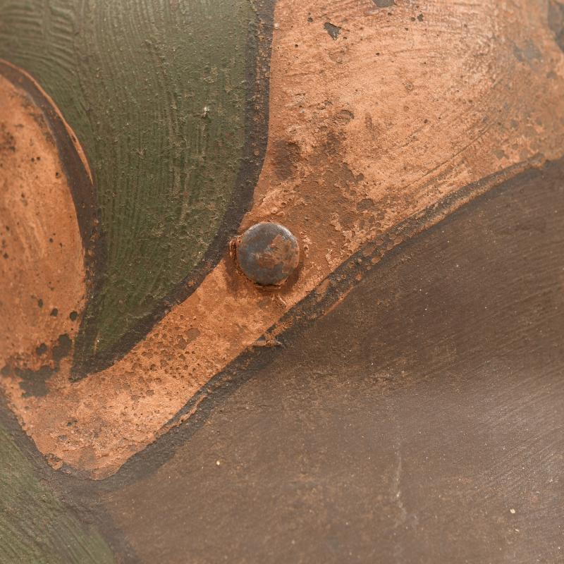 GERMAN WWI CAMOUFLAGE TRENCH HELMET M16.