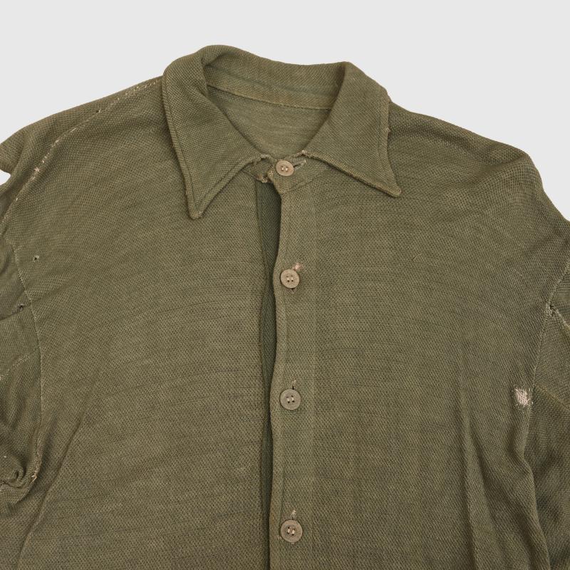 GERMAN WWII WAFFLE WEAVE COMBAT SHIRT.