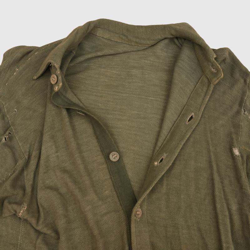 GERMAN WWII WAFFLE WEAVE COMBAT SHIRT.
