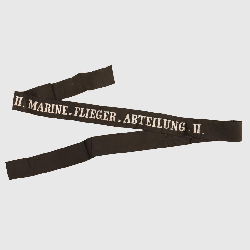 GERMAN WWI MARINE FLIEGER ABTEILUNG 2 CAP TALLY.