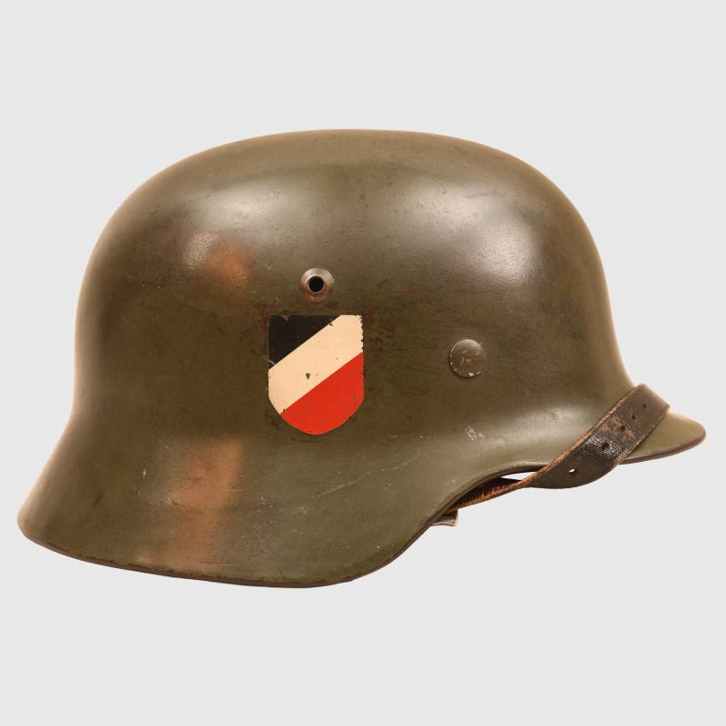 GERMAN WWII KRIEGSMARINE M35 DOUBLE DECAL HELMET.