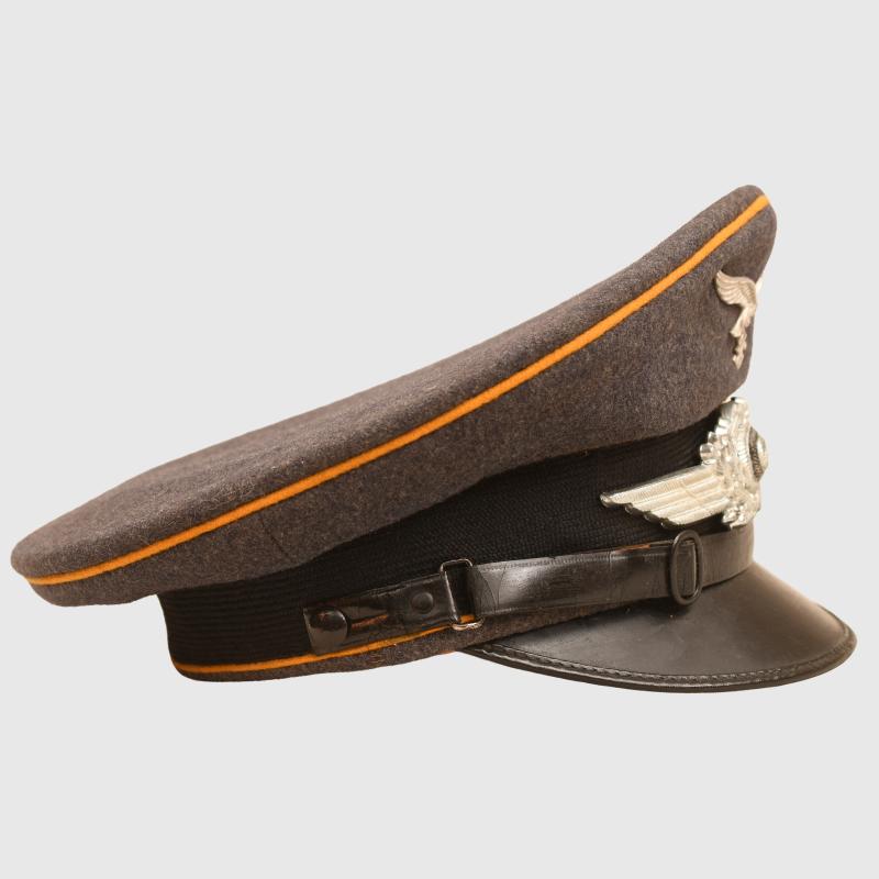 GERMAN WWII LUFTWAFFE NCO OR MAN’S VISOR FLIGHT CAP.