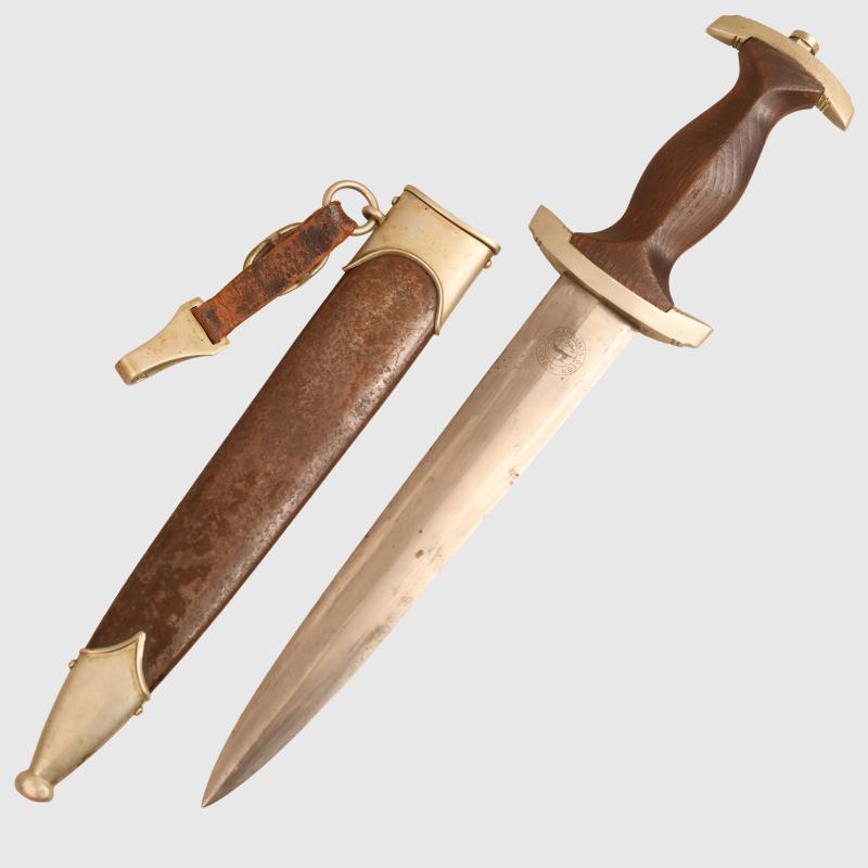 GERMAN WWII SA MAN’S DAGGER BY THE RARE MAKER KRUSIUS.