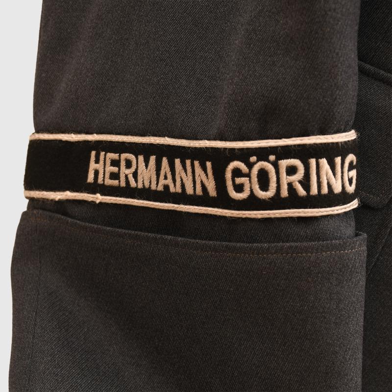 GERMAN WWII LUFTWAFFE HERMANN GOERING TUNIC AND BELT FOR A SENIOR SIGNALS NCO.