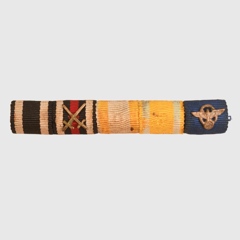 GERMAN WWII FOUR SECTION MEDAL RIBBON BAR.