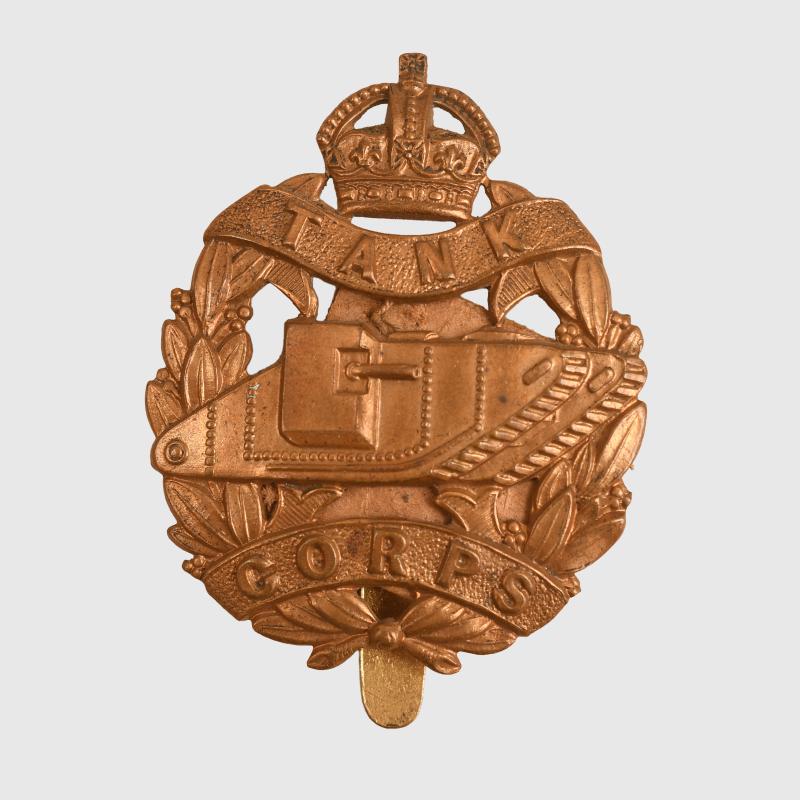 BRITISH WWI TANK CORPS CAP BADGE.
