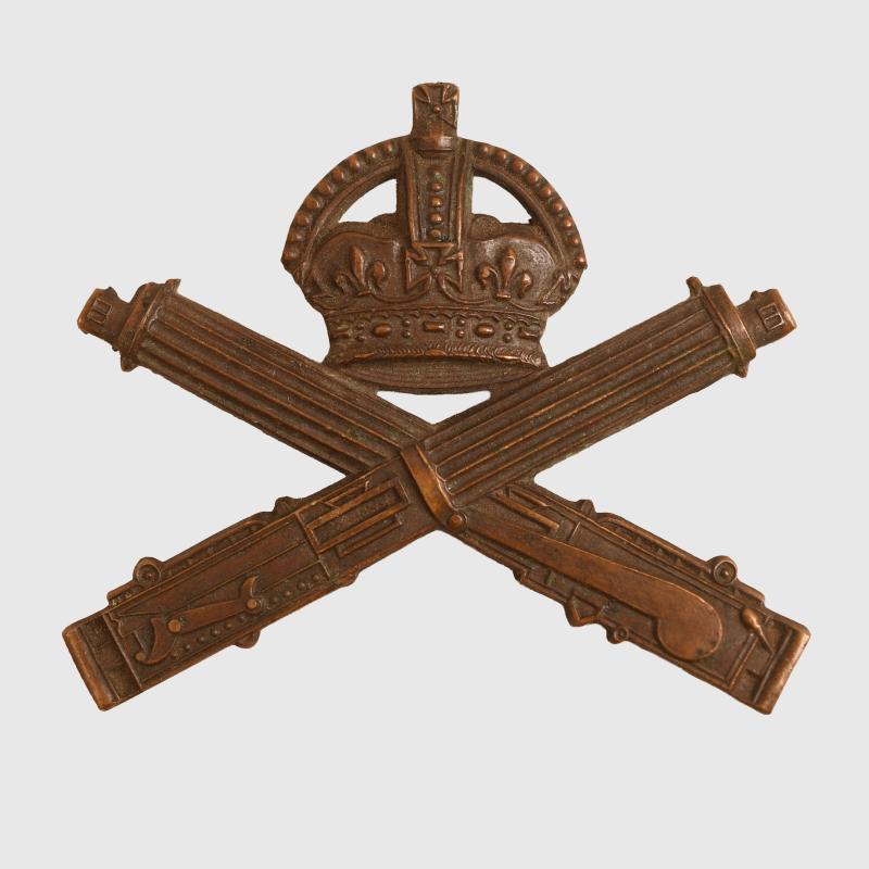 BRITISH WWI MACHINE GUN CORPS OFFICERS CAP BADGE.