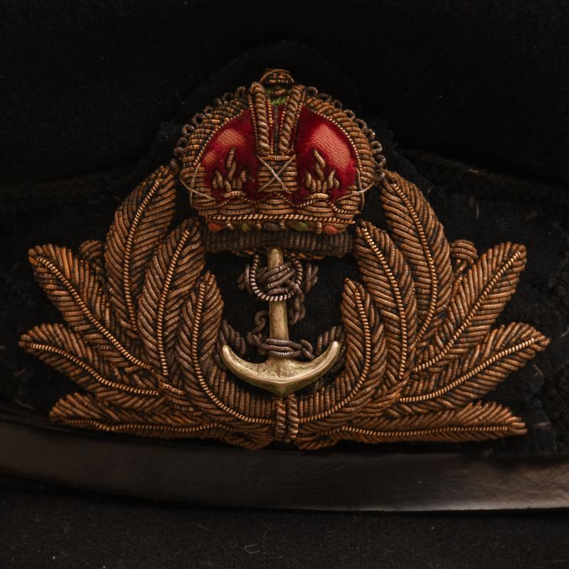 BRITISH WWII NAVAL OFFICERS CAP.