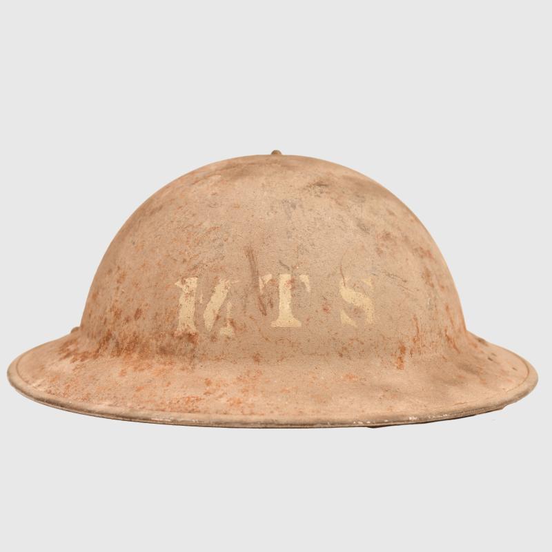 BRITISH WWII HOME FRONT HELMET. MOTOR TRANSPORT SERVICE.