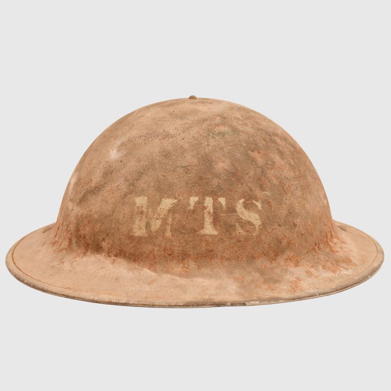 BRITISH WWII HOME FRONT HELMET. MOTOR TRANSPORT SERVICE.