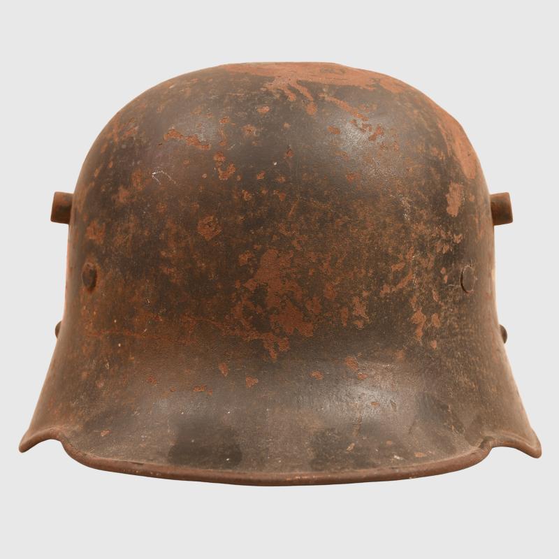 GERMAN WWII M16 DOUBLE DECAL POLICE HELMET.