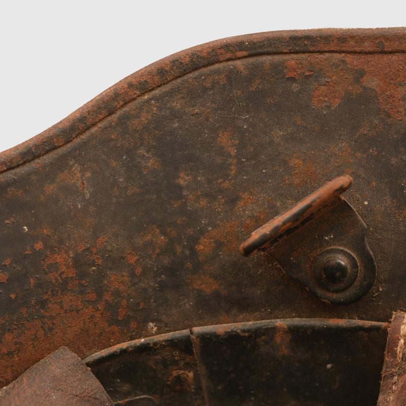 GERMAN WWII M16 DOUBLE DECAL POLICE HELMET.