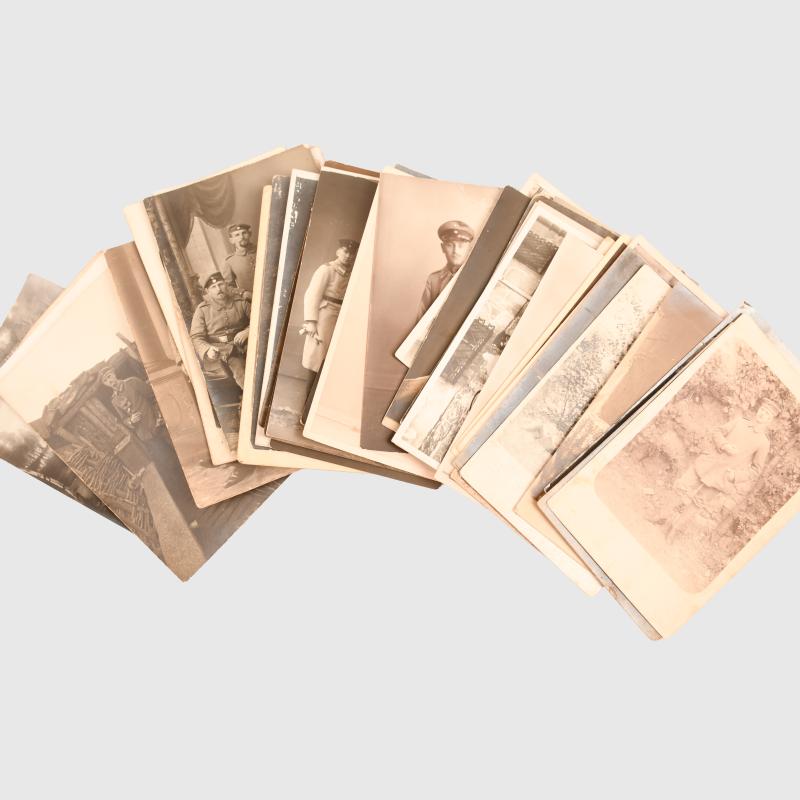 GERMAN WWI 40 POSTCARD SIZE PHOTOGRAPHS.
