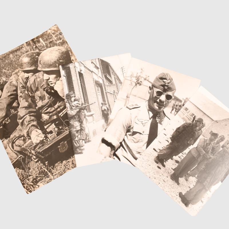 GERMAN WWII 21 GERMAN PARATROOPER PHOTOGRAPHS.