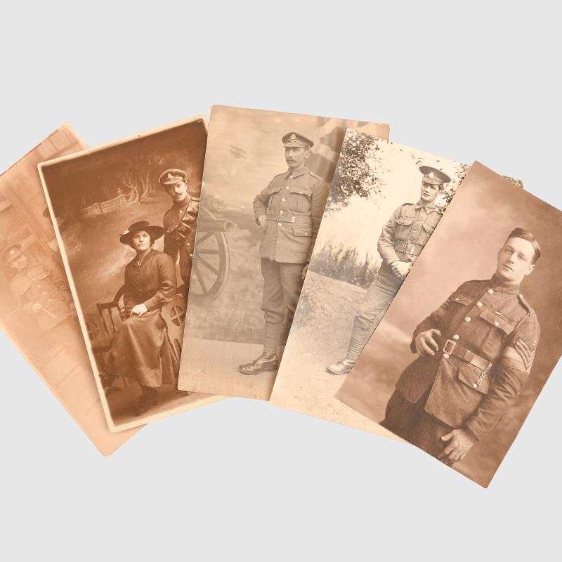 BRITISH WWI 58 MIXED POSTCARD SHOTS.