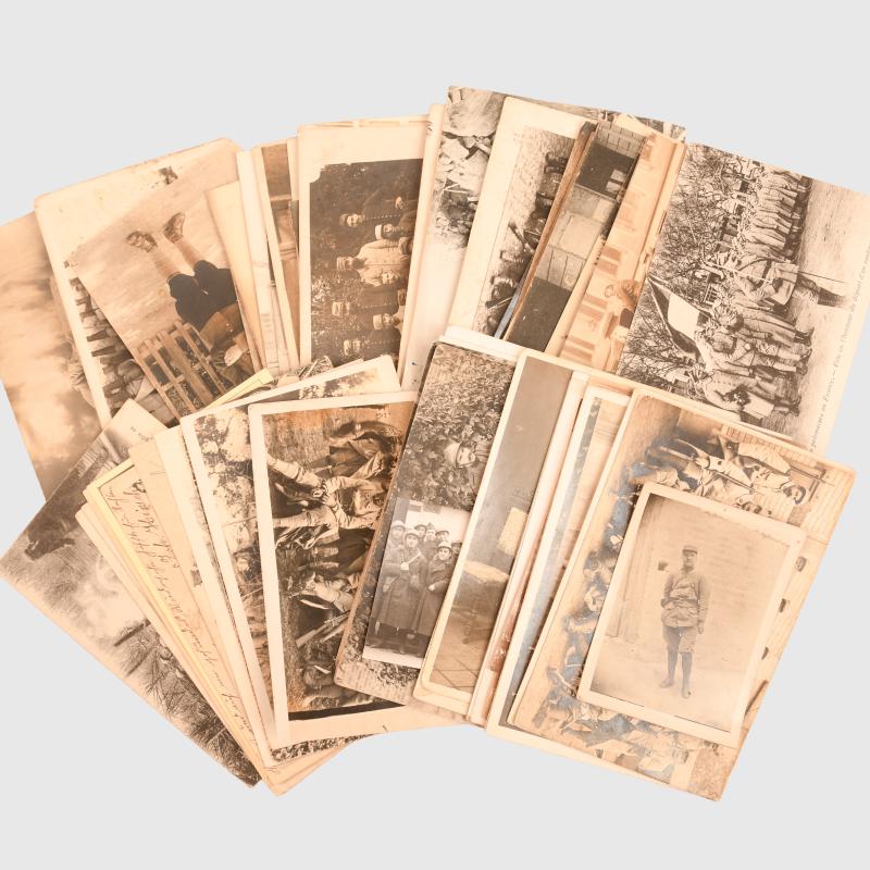 FRENCH WWI 65 POSTCARD SIZE PHOTOGRAPHS.