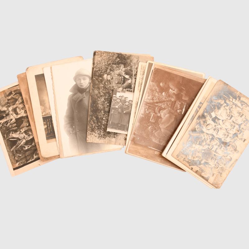 FRENCH WWI 65 POSTCARD SIZE PHOTOGRAPHS.