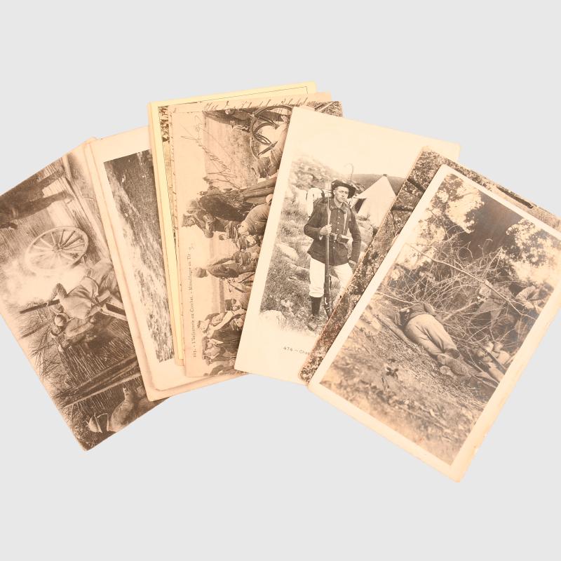FRENCH WWI 65 POSTCARD SIZE PHOTOGRAPHS.
