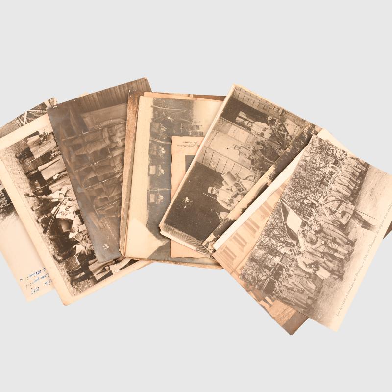 FRENCH WWI 65 POSTCARD SIZE PHOTOGRAPHS.