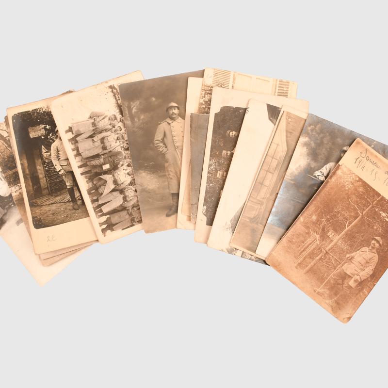 FRENCH WWI 65 POSTCARD SIZE PHOTOGRAPHS.