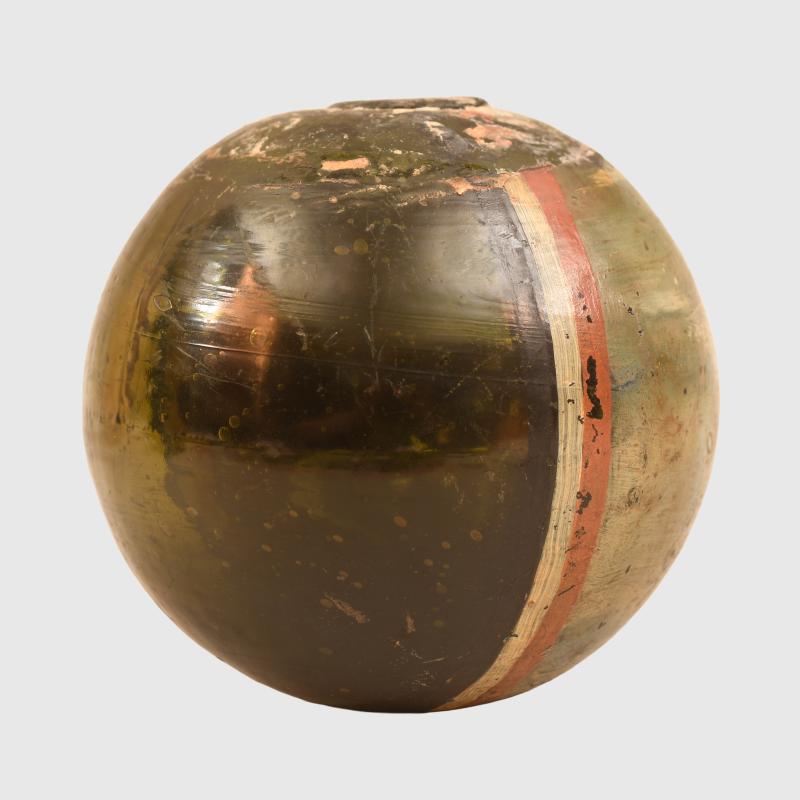 GERMAN WWI COMMEMORATIVE PAINTED GLASS BALL.