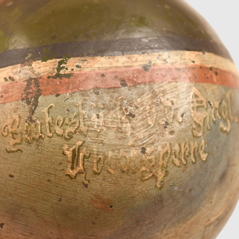 GERMAN WWI COMMEMORATIVE PAINTED GLASS BALL.