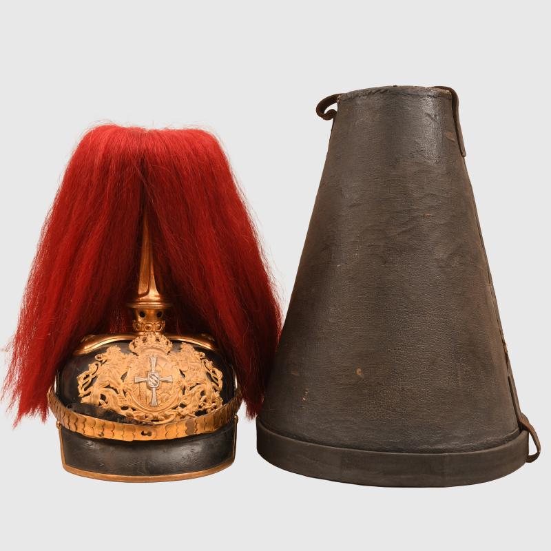 GERMAN WWI BAVARIAN FIELD ARTILLERY RESERVE OFFICERS PICKELHAUBE.