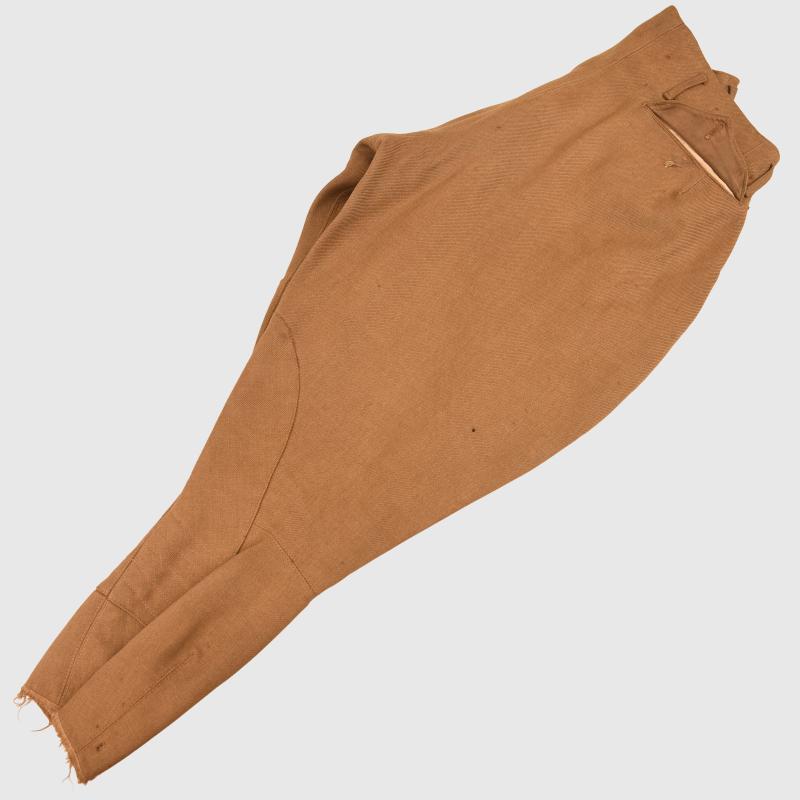 BRITISH WWI VERY EARLY SAND KHAKI COLOURED BREECHES.