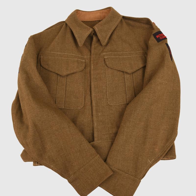 BRITISH WWII 46 ROYAL MARINE COMMANDO BATTLEDRESS BLOUSE.