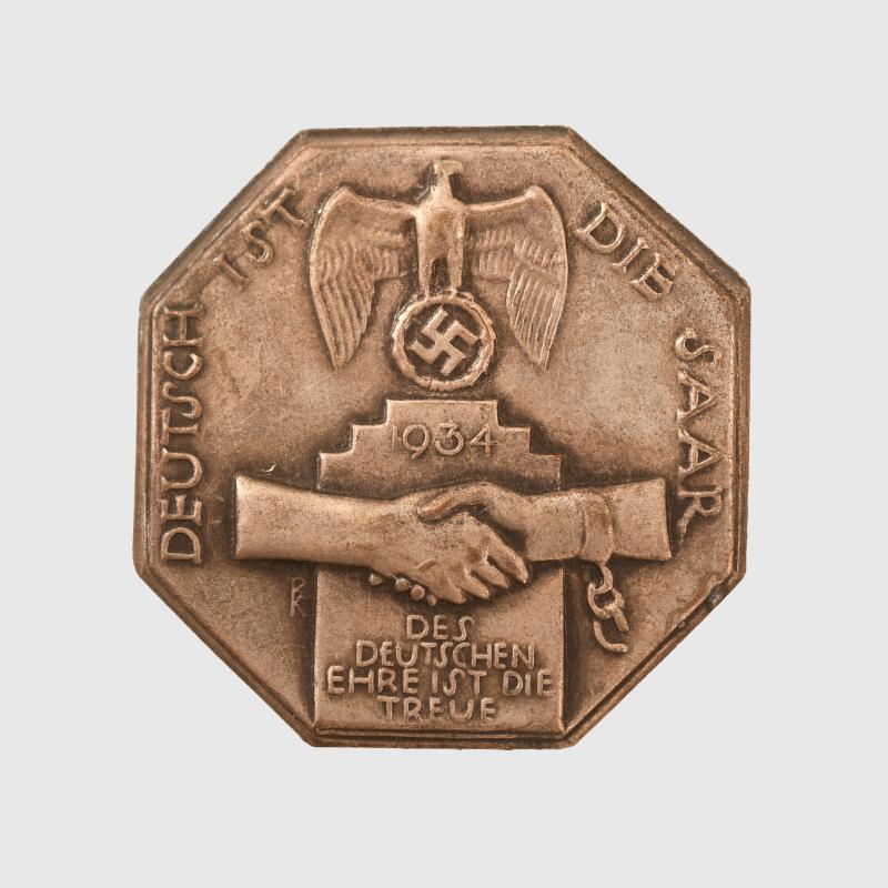 GERMAN WWII SAAR REUNIFICATION 1934 TINNY.