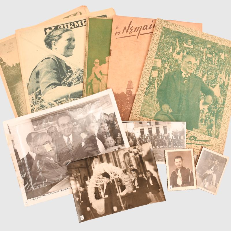 GREEK WWII FIVE EXCELLENT PHOTOGRAPHS OF THE GREEK FASCIST PARTY IN 1940.